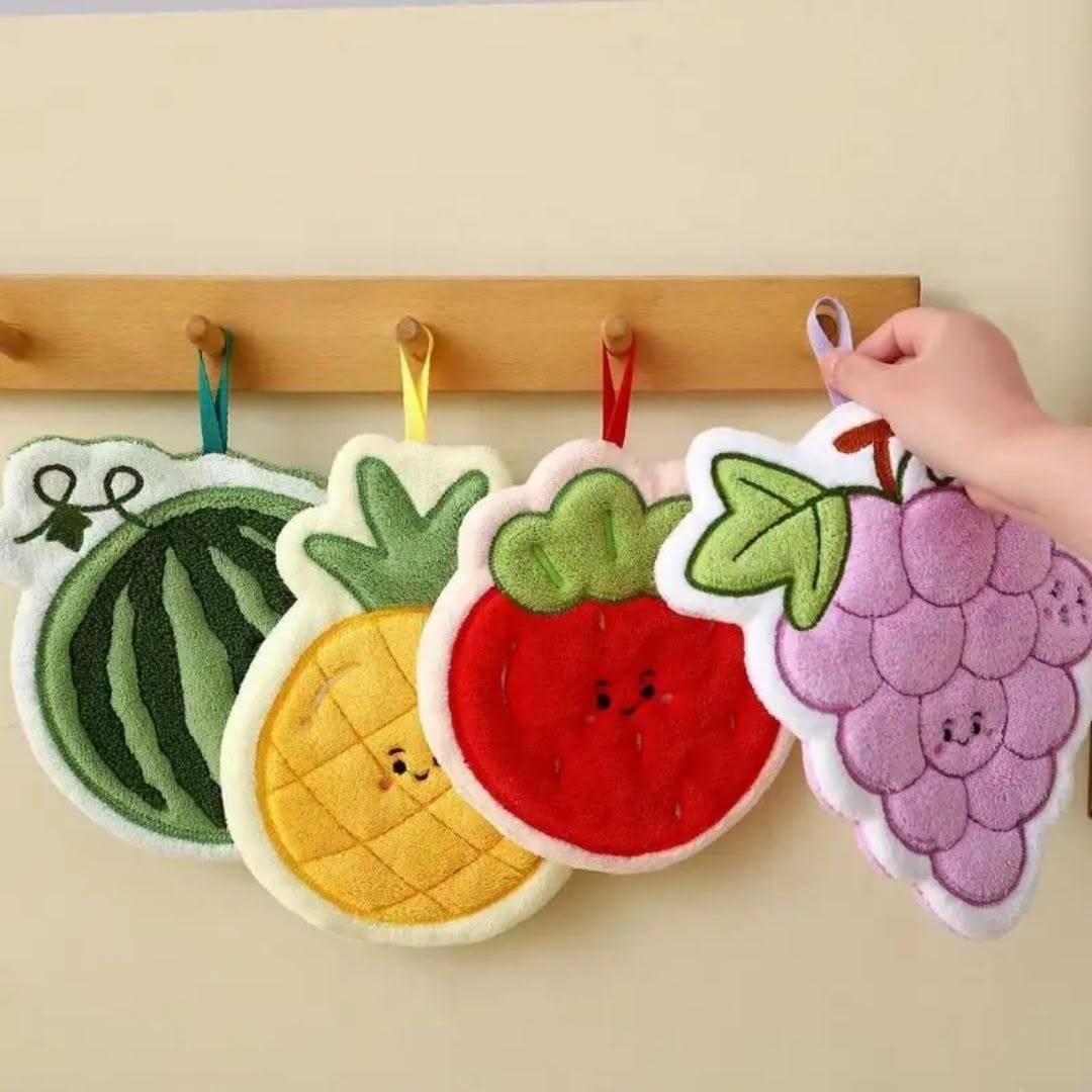 Cute Hanging Coral Fleece Hand Towel